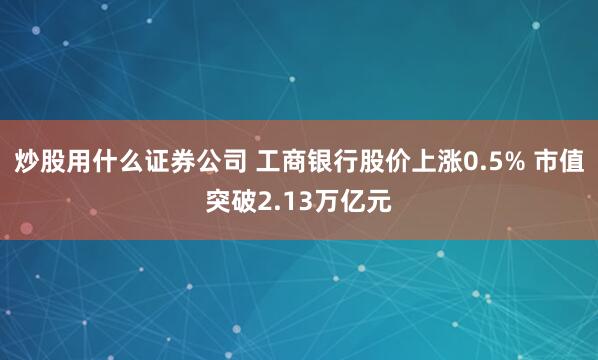 炒股用什么证券公司 工商银行股价上涨0.5% 市值突破2.13万亿元